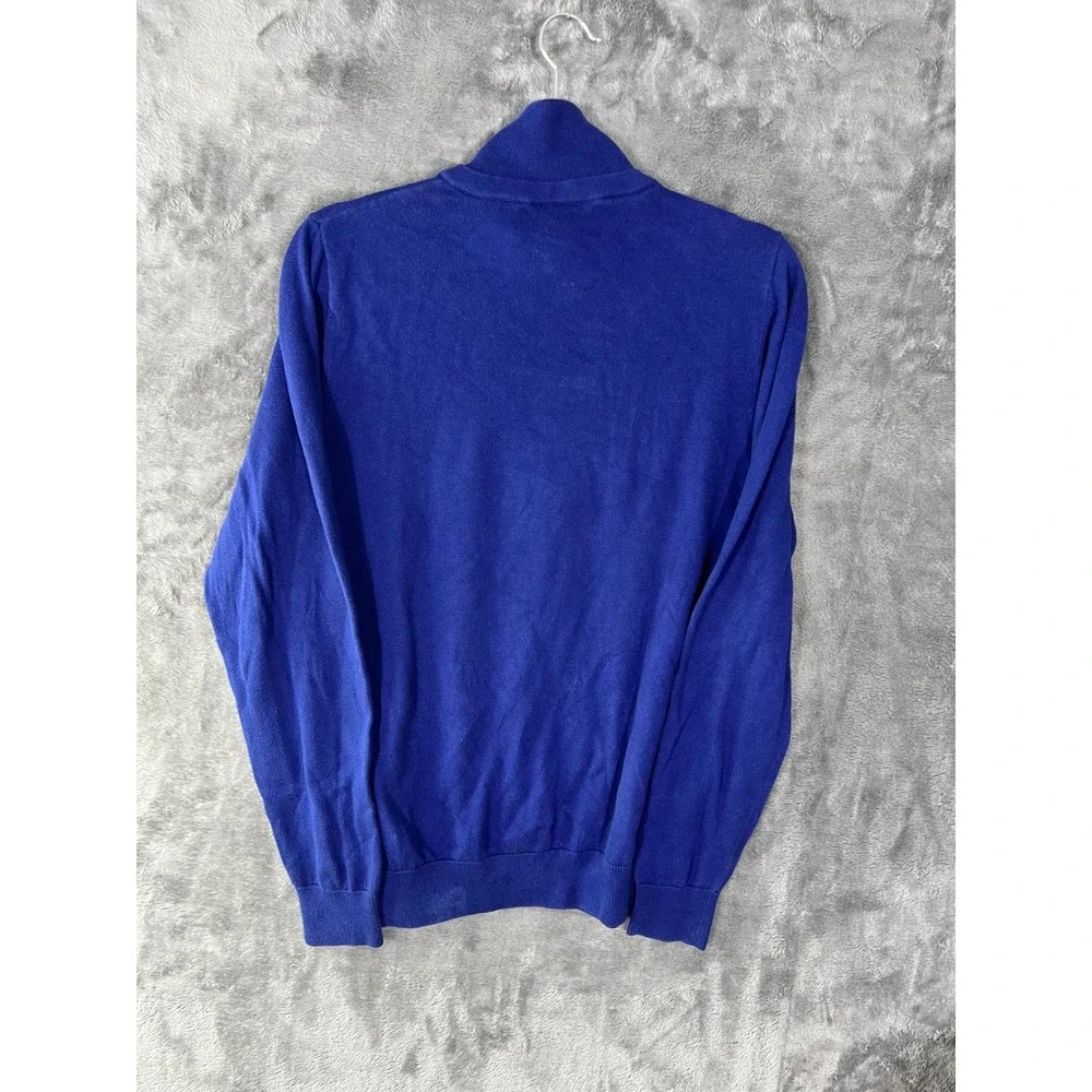 Lacoste Mens Royal Blue Quarter Zip Pullover Sweater Size US Medium FR 4